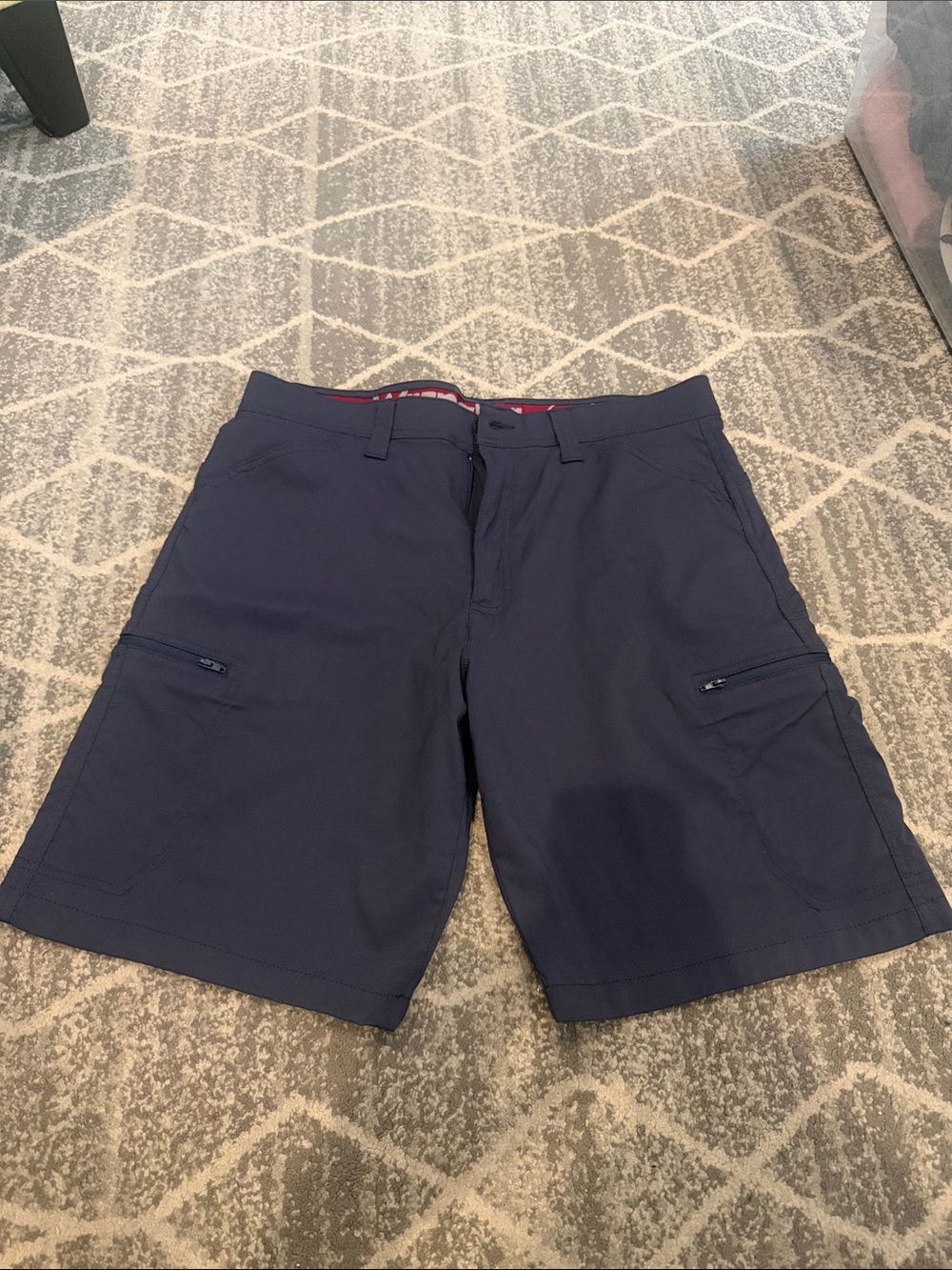 Wrangler Navy Blue Cargo Shorts with Zip Pockets